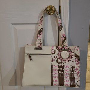 Soren - Stitched In Style Vinyl Breast Cancer Ribbon Tote - Never used